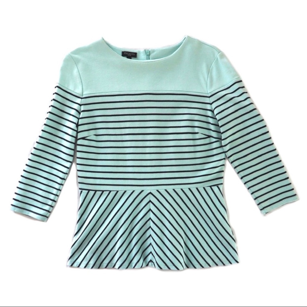 Talbots Striped Peplum Shirt